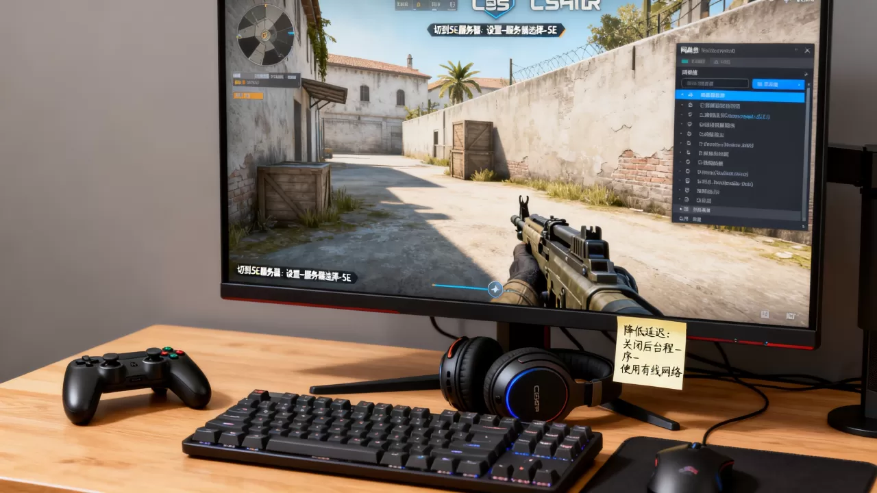 CSGO国服怎么切到5E服务器，匹配延迟高怎么办？