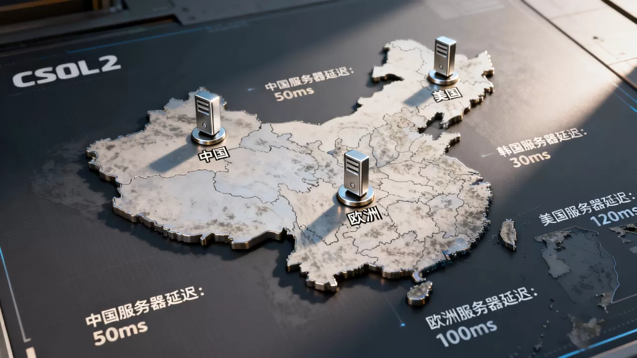 csol2哪些国家有服务器，哪个国家服务器延迟最低