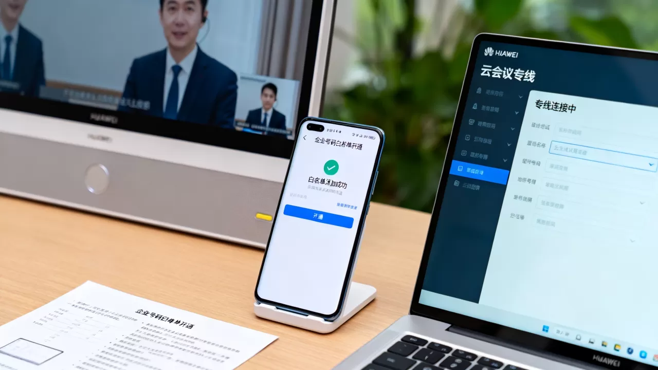 华为企业号码白名单如何开通？,华为云会议专线设置方法？