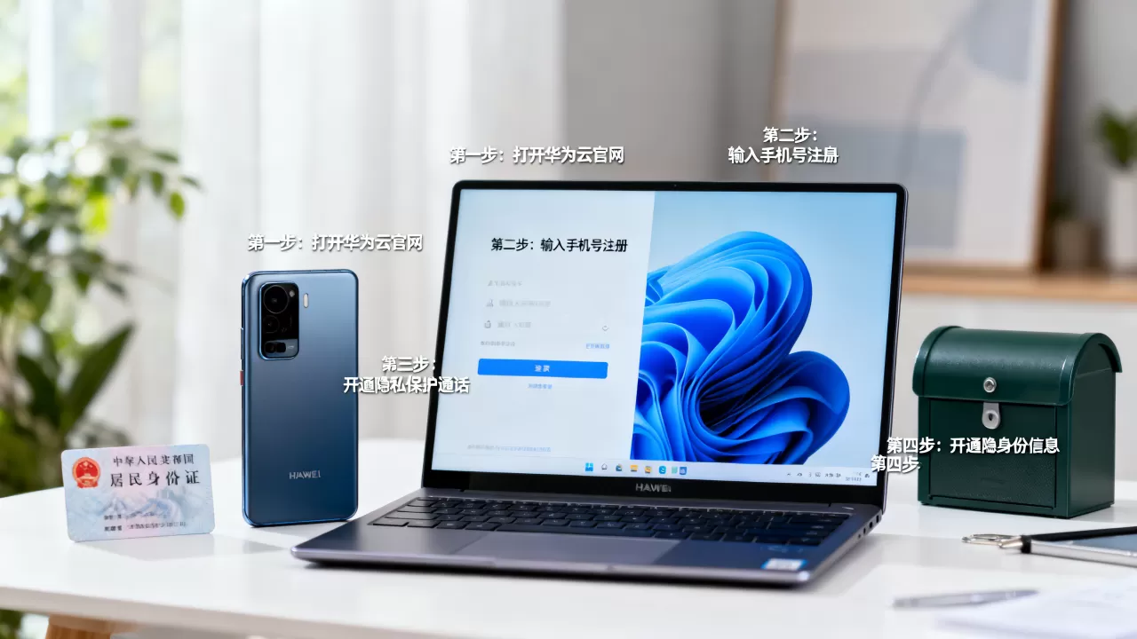 如何开通华为隐私保护通话？,华为云账号注册步骤有哪些？