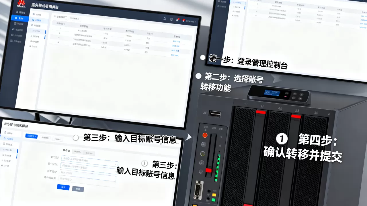 华为服务器域名解析流程中账号间转移怎么做,步骤有哪些 华为服务器域名解析流程中账号间转移怎么做,步骤有哪些