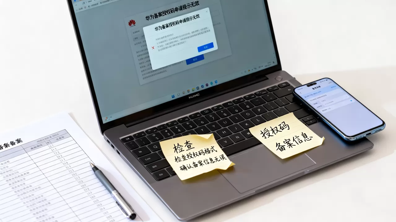 华为备案授权码申请为什么提示无效,怎么解决 华为备案授权码申请为什么提示无效,怎么解决