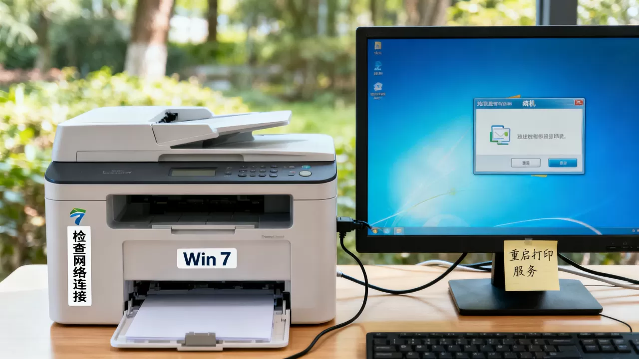 Win7共享打印机服务器脱机怎么解决？是什么原因