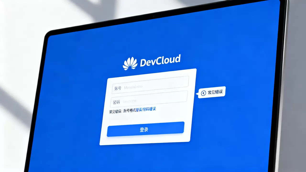 华为DevCloud怎么用华为账号登录，常见错误有哪些