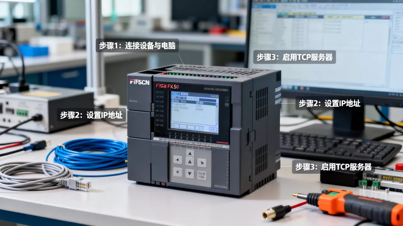 三菱fx5u怎么做tcp服务器?, 配置步骤是什么? 三菱fx5u怎么做tcp服务器?, 配置步骤是什么?