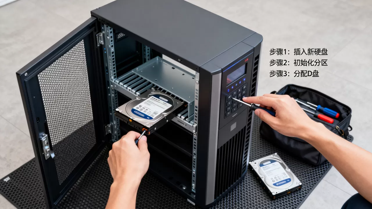 云服务器只有一个C盘怎么加D盘？，如何增加硬盘
