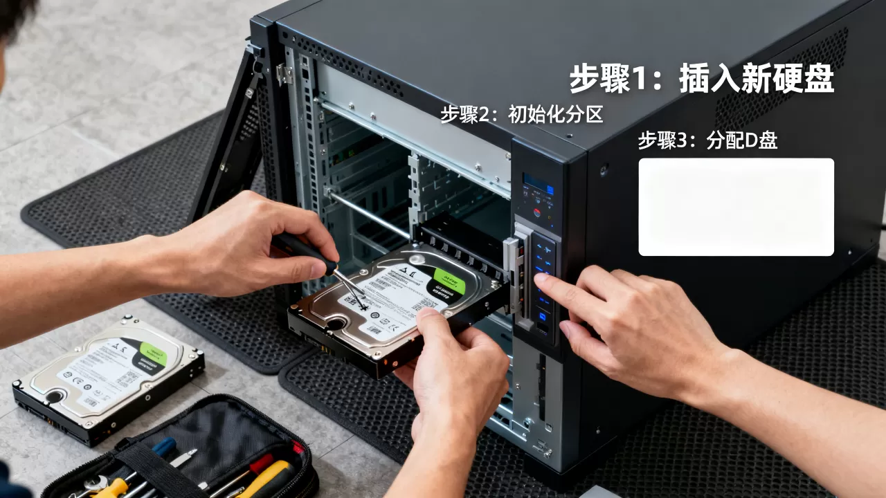 云服务器只有一个C盘怎么加D盘？，如何增加硬盘