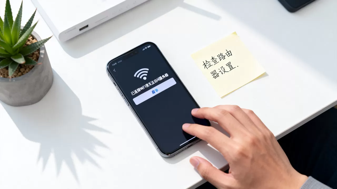 手机有wifi连不上服务器是怎么回事，怎么办？