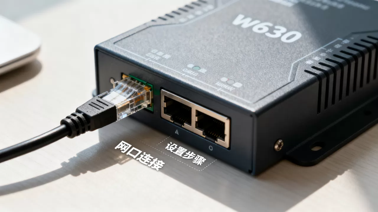 w630串口服务器的网口怎么用，怎么设置？