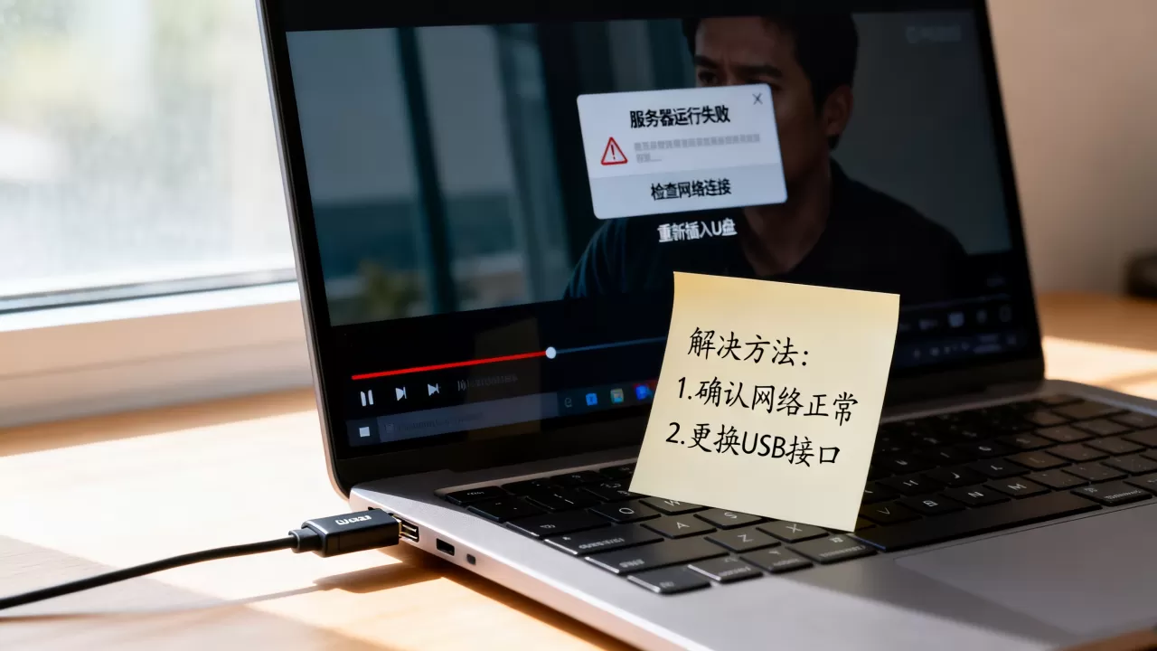 U盘打开视频为何会显示服务器运行失败,怎么解决? U盘打开视频为何会显示服务器运行失败,怎么解决?