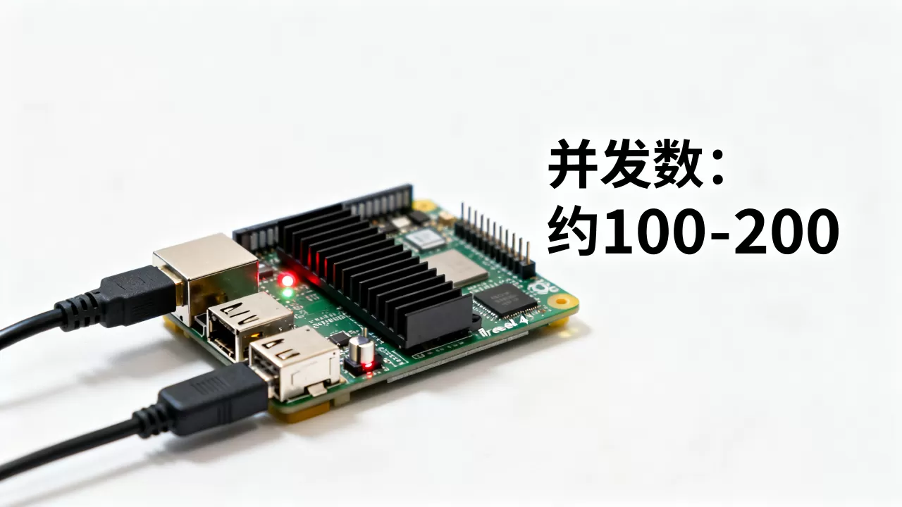树莓派4b做服务器能支持多少并发，支持的并发数是多少？