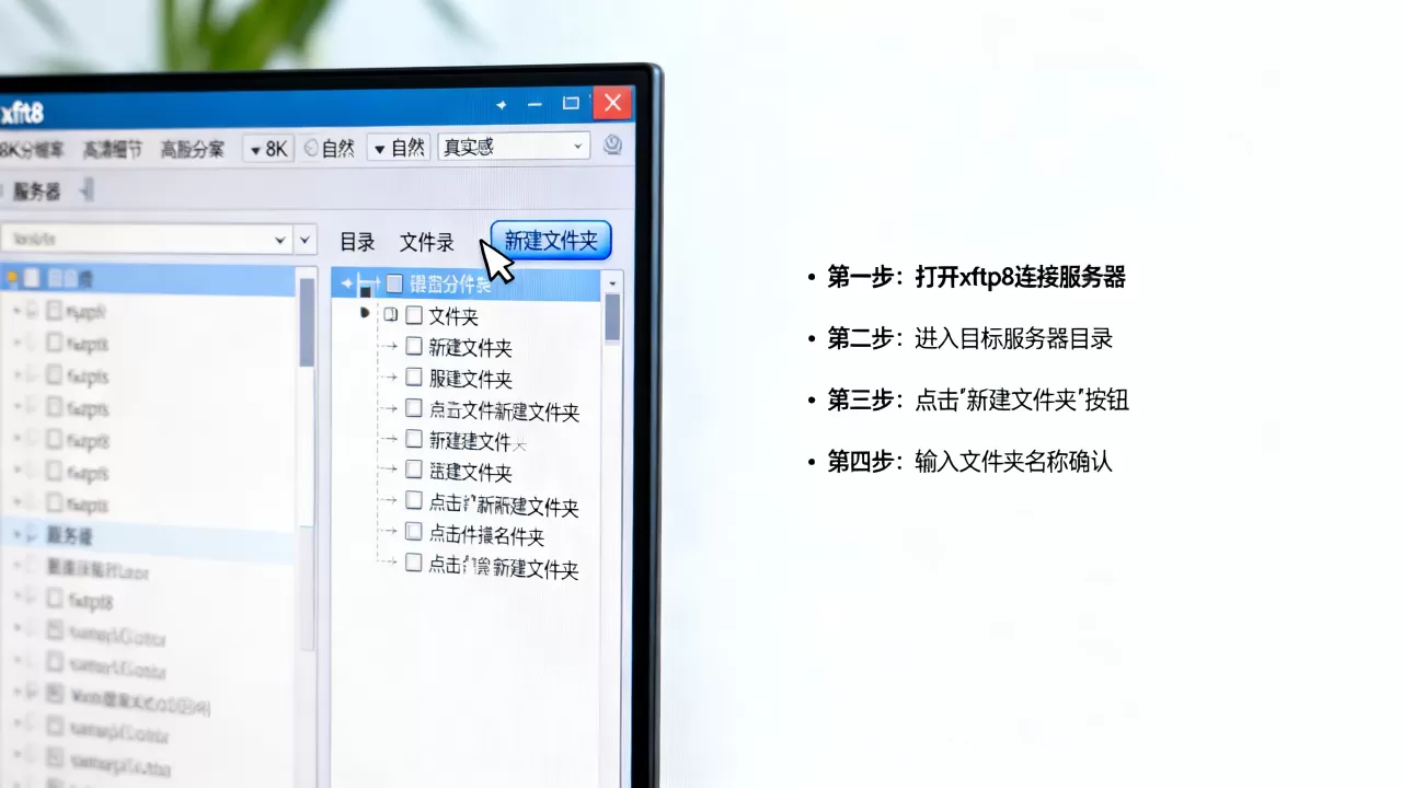 xftp8怎么在服务器里新建文件夹,操作步骤是什么? xftp8怎么在服务器里新建文件夹,操作步骤是什么?
