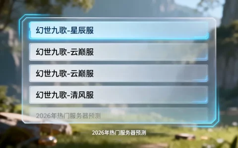 幻世九歌服务器有哪些？，2026年哪个服务器最火？