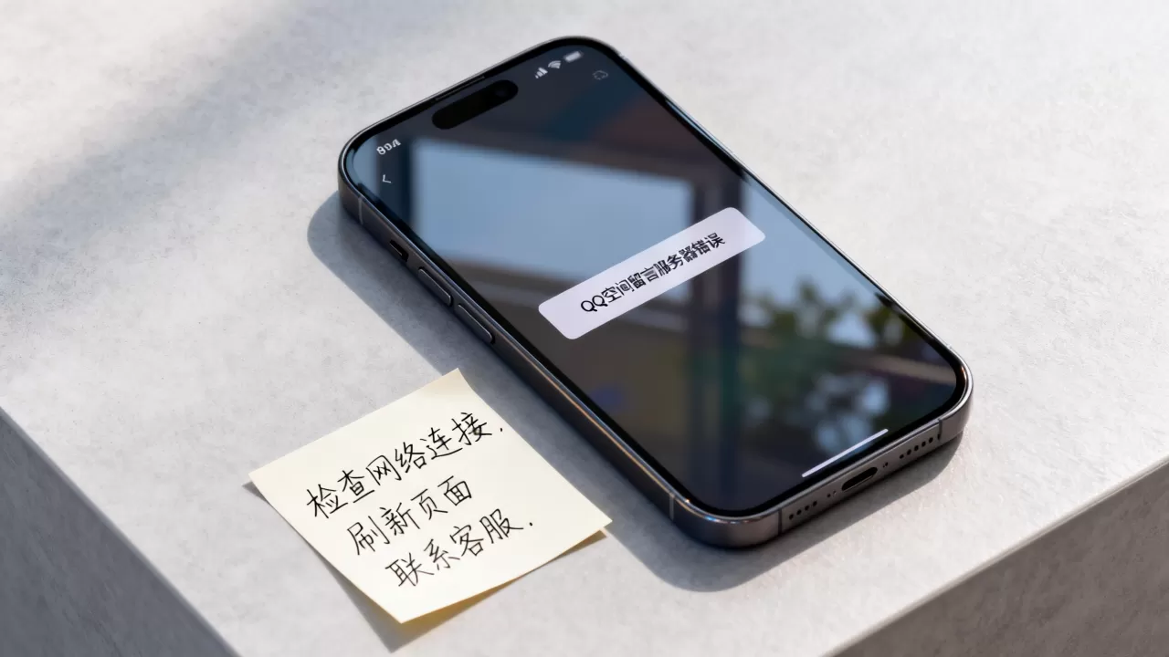 在QQ空间里留言显示服务器错误是怎么回事，怎么解决？