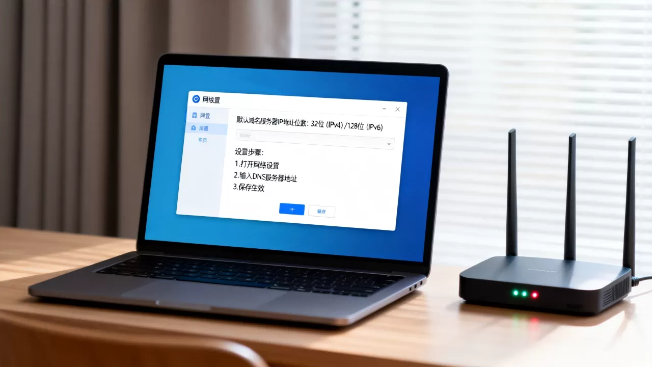 默认域名服务器的IP地址到底是多少位，怎么设置？
