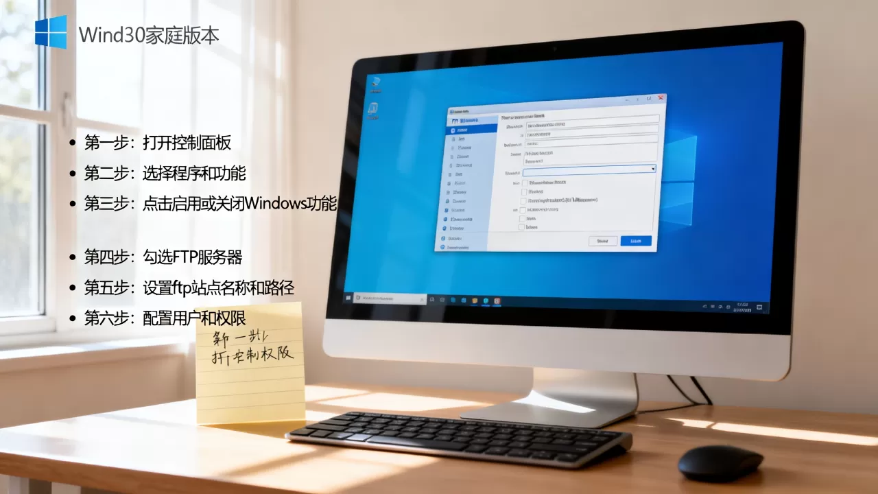 win10家庭版如何配置ftp服务器,详细步骤? win10家庭版如何配置ftp服务器,详细步骤?