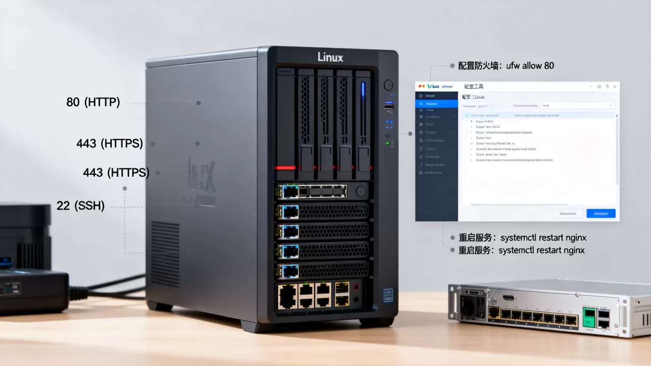 Linux web服务器需要开哪些端口号，怎么配置？