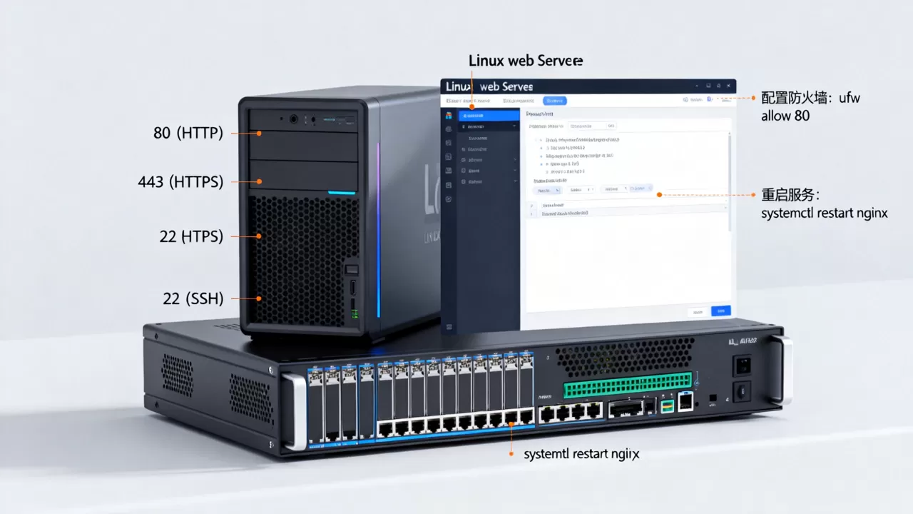 Linux web服务器需要开哪些端口号，怎么配置？
