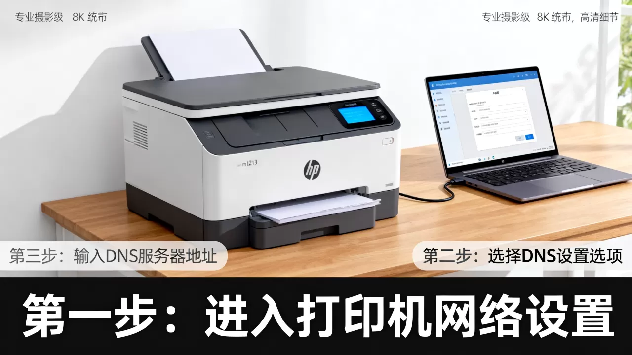 惠普m1213打印机怎么设置DNS，步骤是什么？