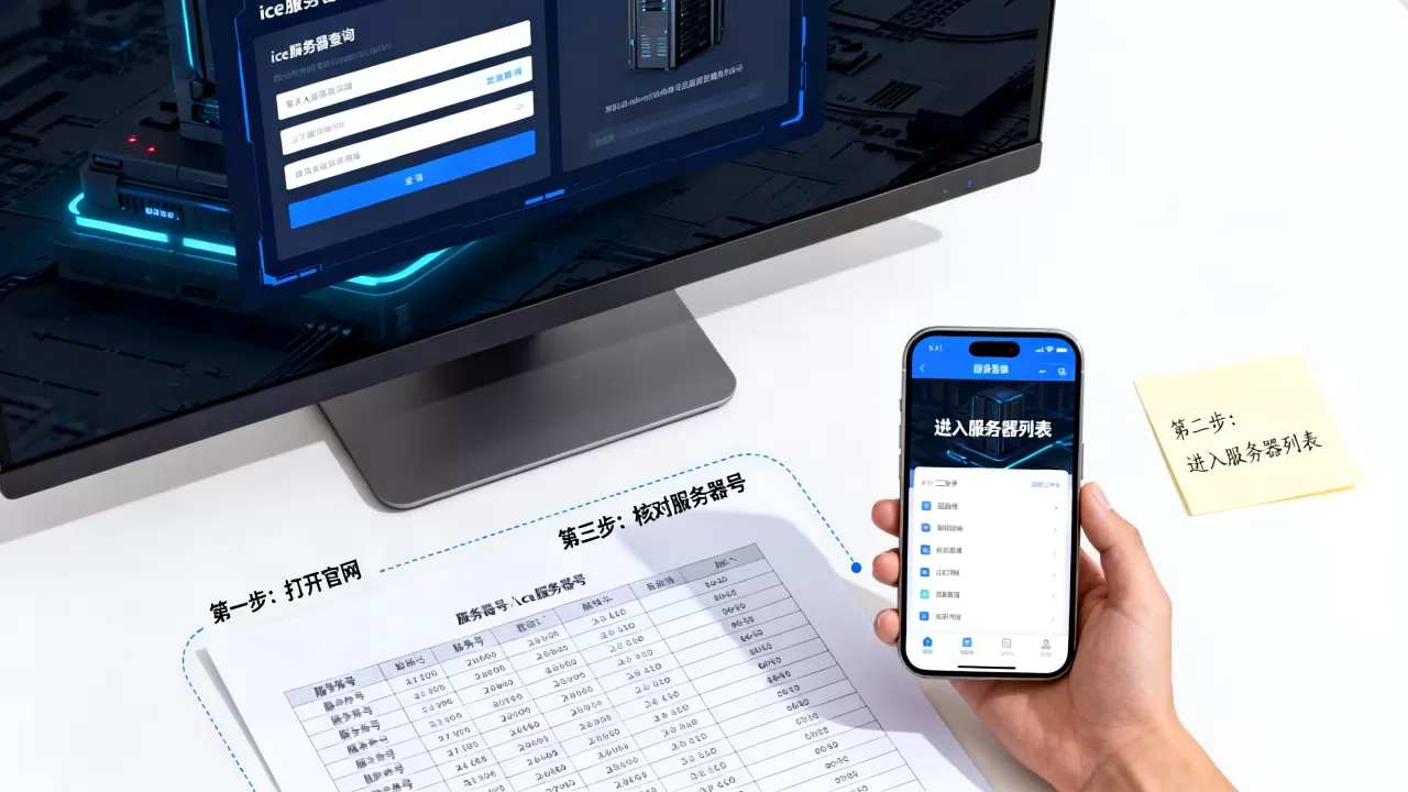 第一个ice服务器号是多少，怎么查询最准确？