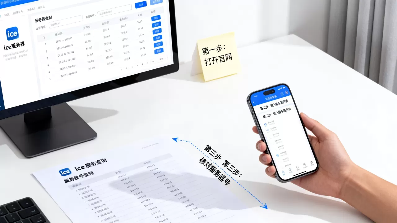 第一个ice服务器号是多少，怎么查询最准确？