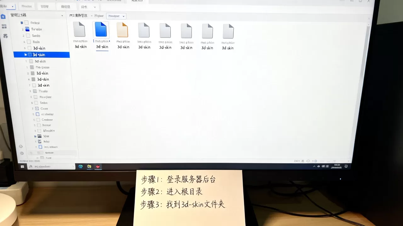 如何找到mc服务器的3d-skin文件夹，教程在哪？