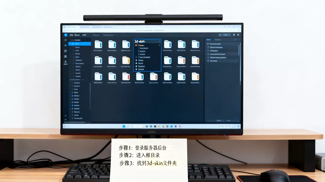 如何找到mc服务器的3d-skin文件夹，教程在哪？