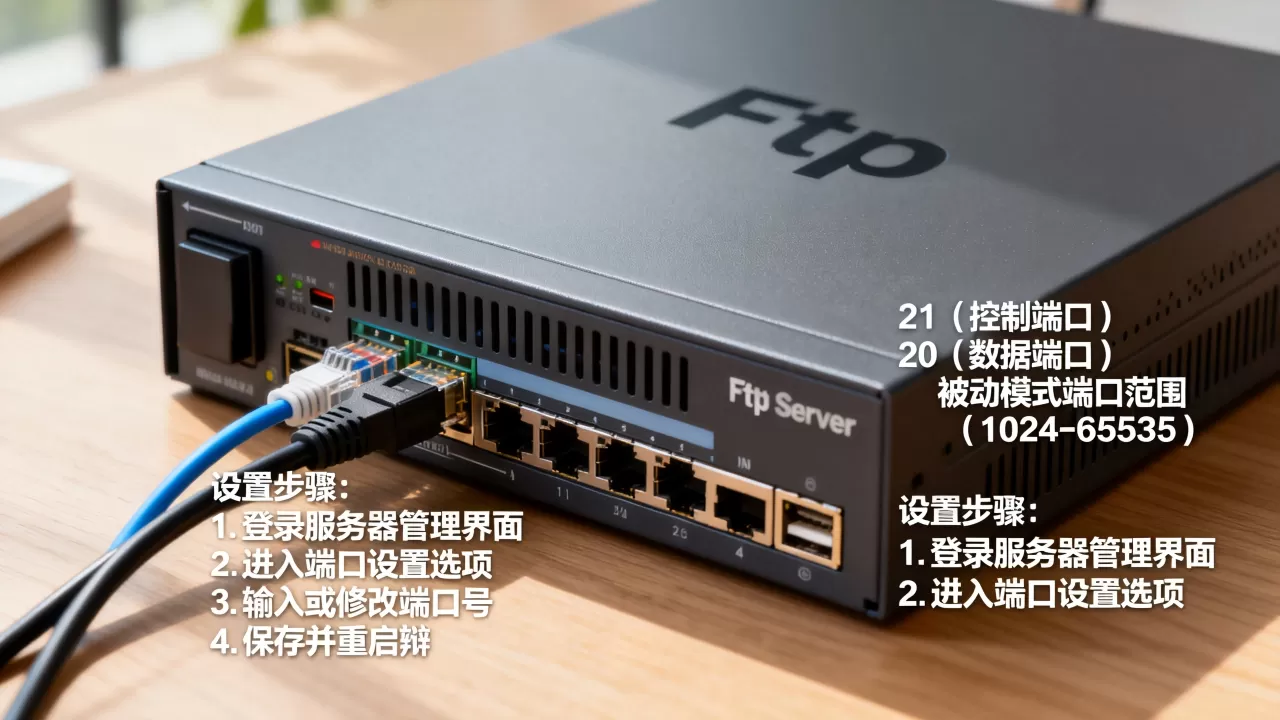 ftp服务器常用的端口都有哪些，怎么设置？