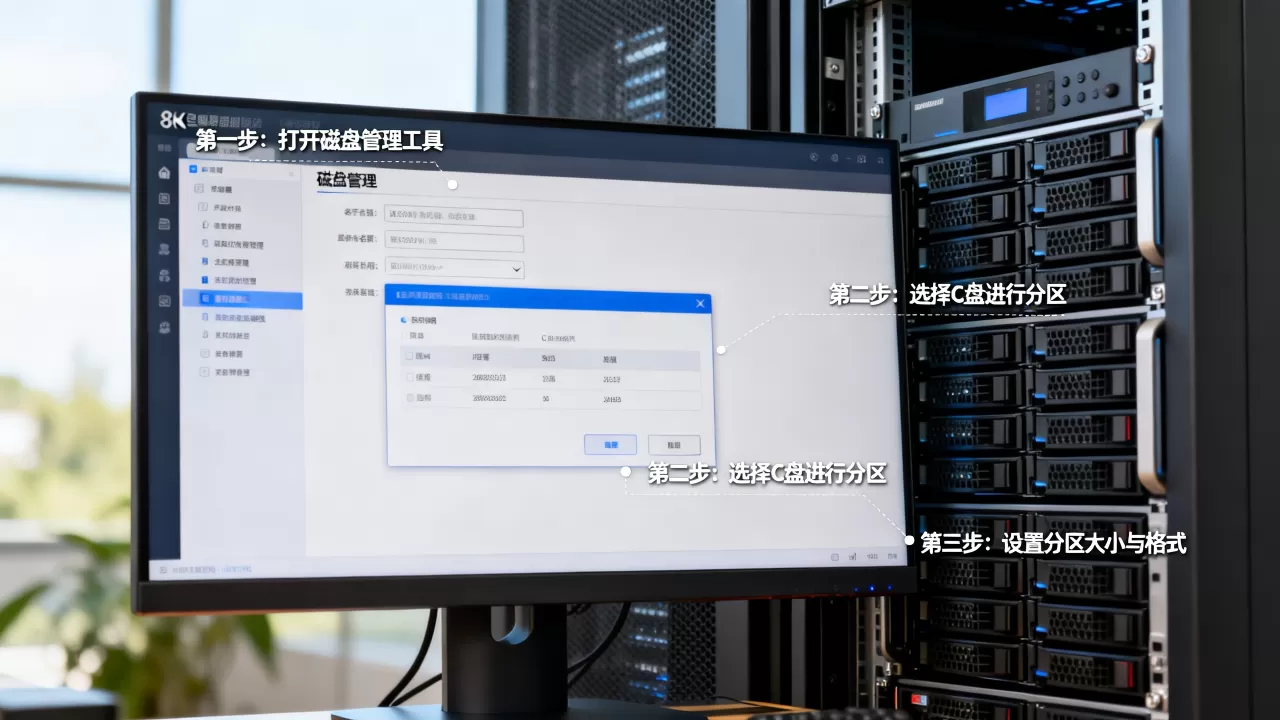 轻量服务器C盘如何分区，服务器磁盘分区教程