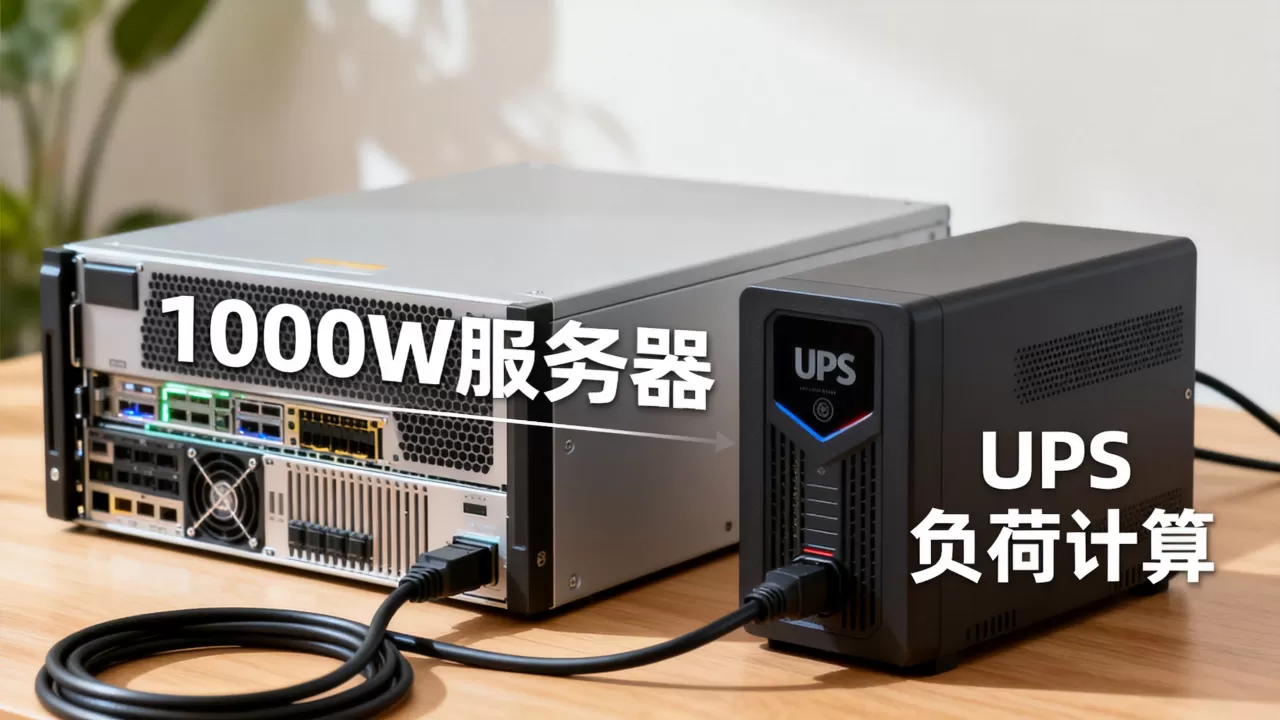 1000W的服务器对应UPS负荷是多少，UPS负荷怎么算？