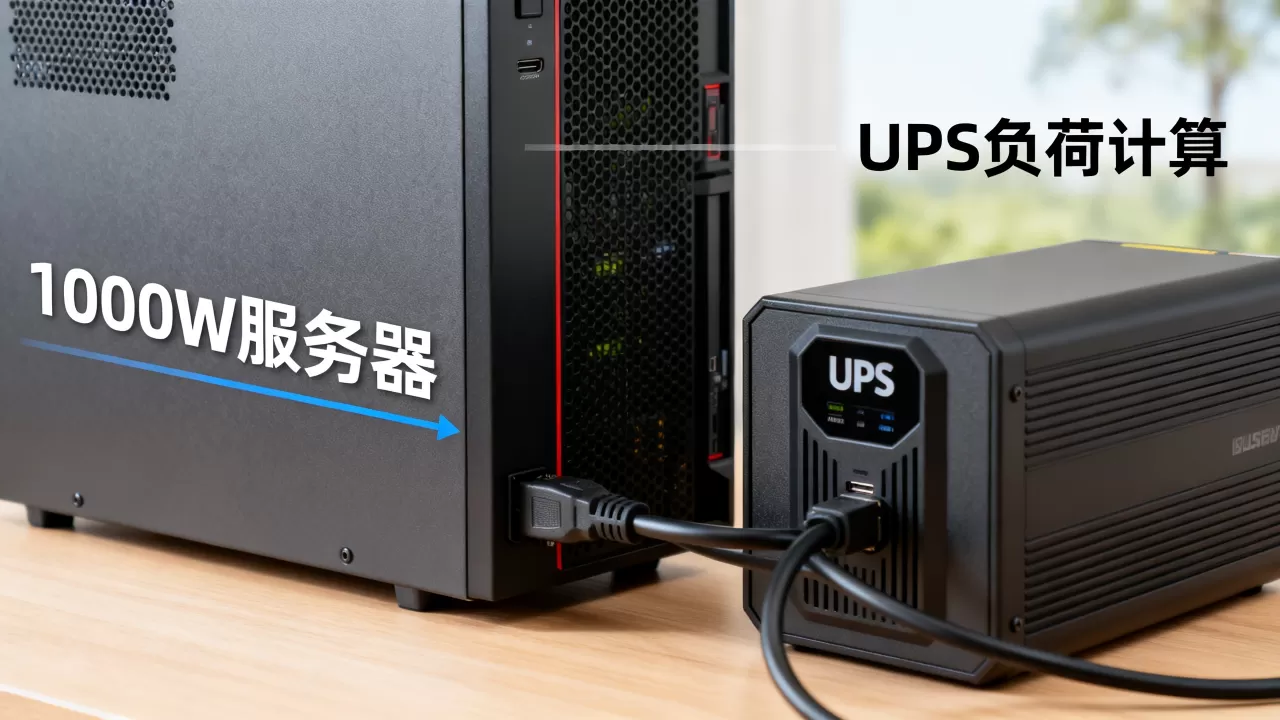 1000W的服务器对应UPS负荷是多少，UPS负荷怎么算？