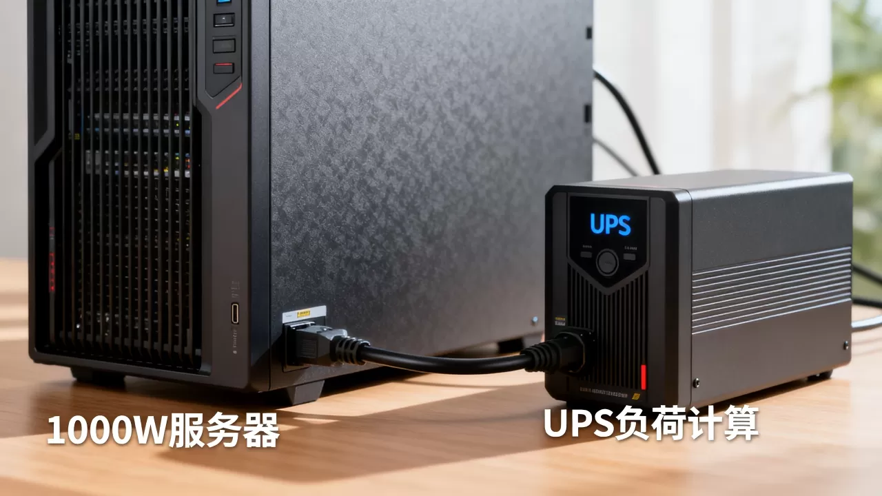 1000W的服务器对应UPS负荷是多少，UPS负荷怎么算？