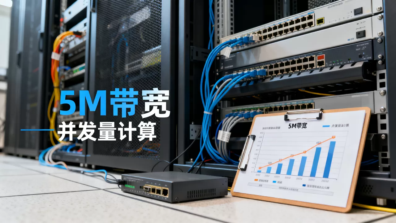 服务器5m带宽能撑多少并发？网站并发量怎么算？