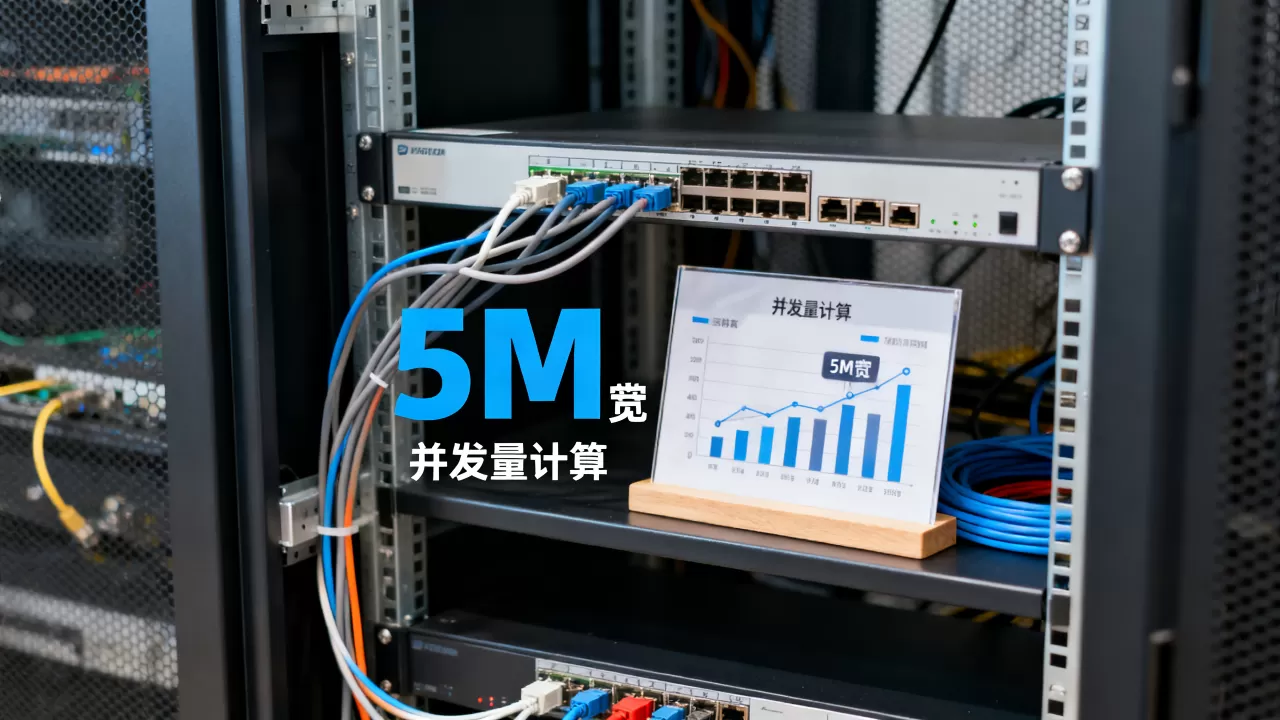 服务器5m带宽能撑多少并发？网站并发量怎么算？