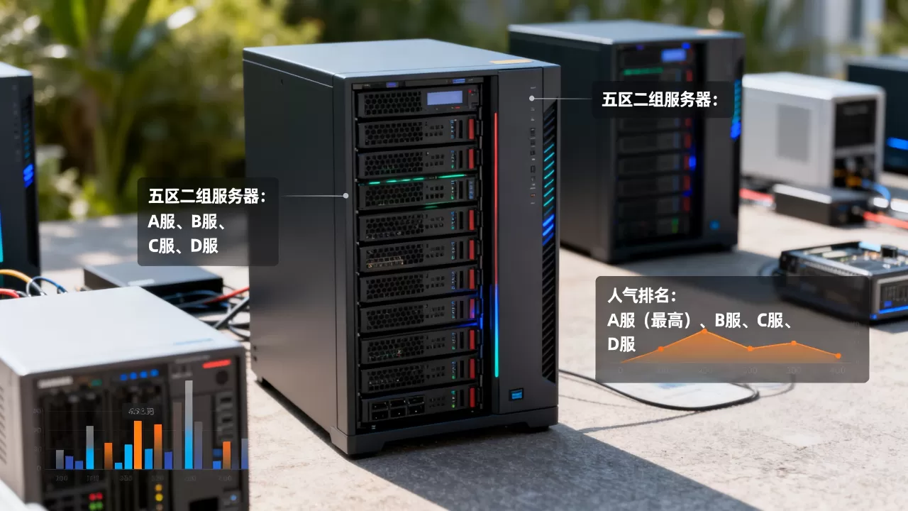 五区二组都有哪些服务器，哪个服务器人气高？