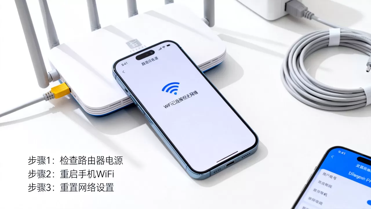 为什么手机连WiFi不显示连接到服务器？，怎么解决？