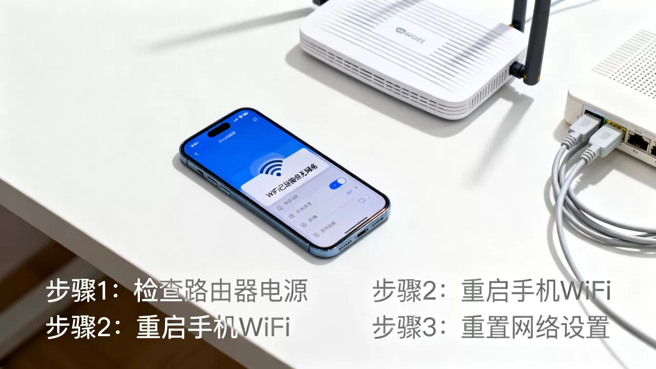 为什么手机连WiFi不显示连接到服务器？，怎么解决？