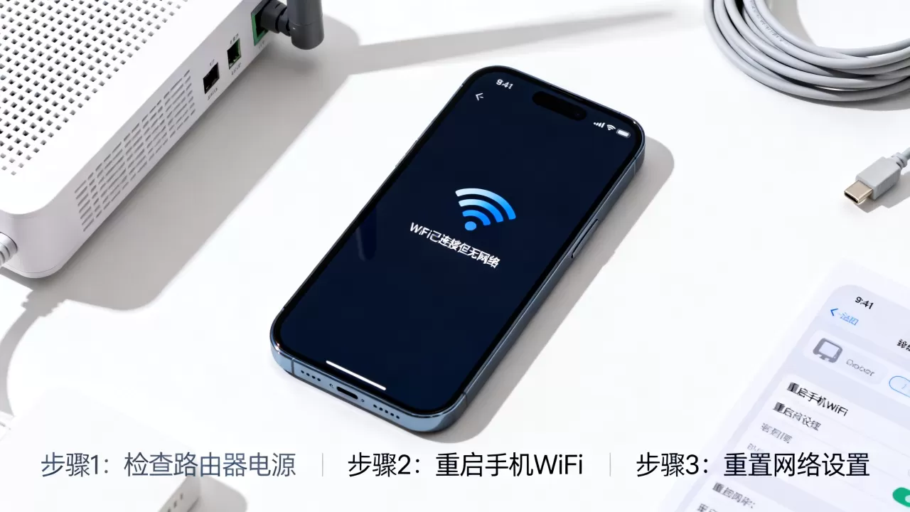 为什么手机连WiFi不显示连接到服务器？，怎么解决？