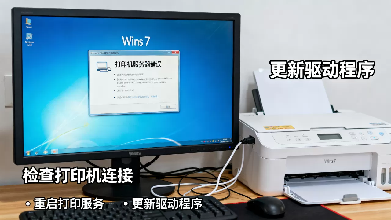 win7打印机服务器错误怎么解决,win7打印服务异常怎么办