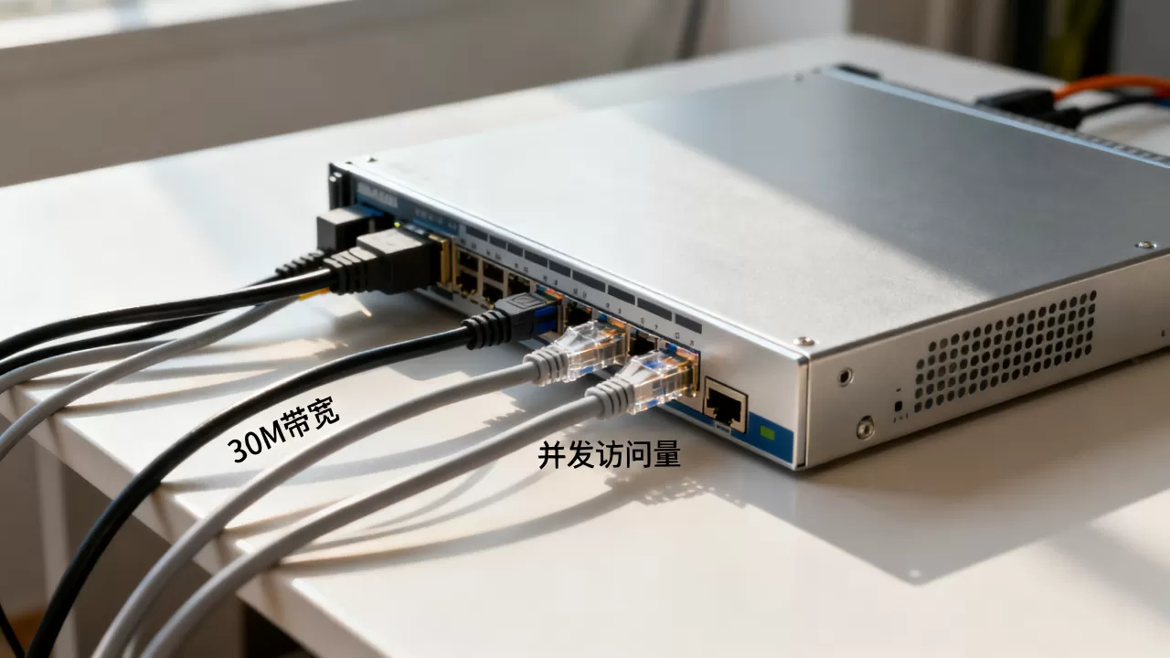 服务器带宽30M能支持多少人同时访问，服务器带宽多少够用？