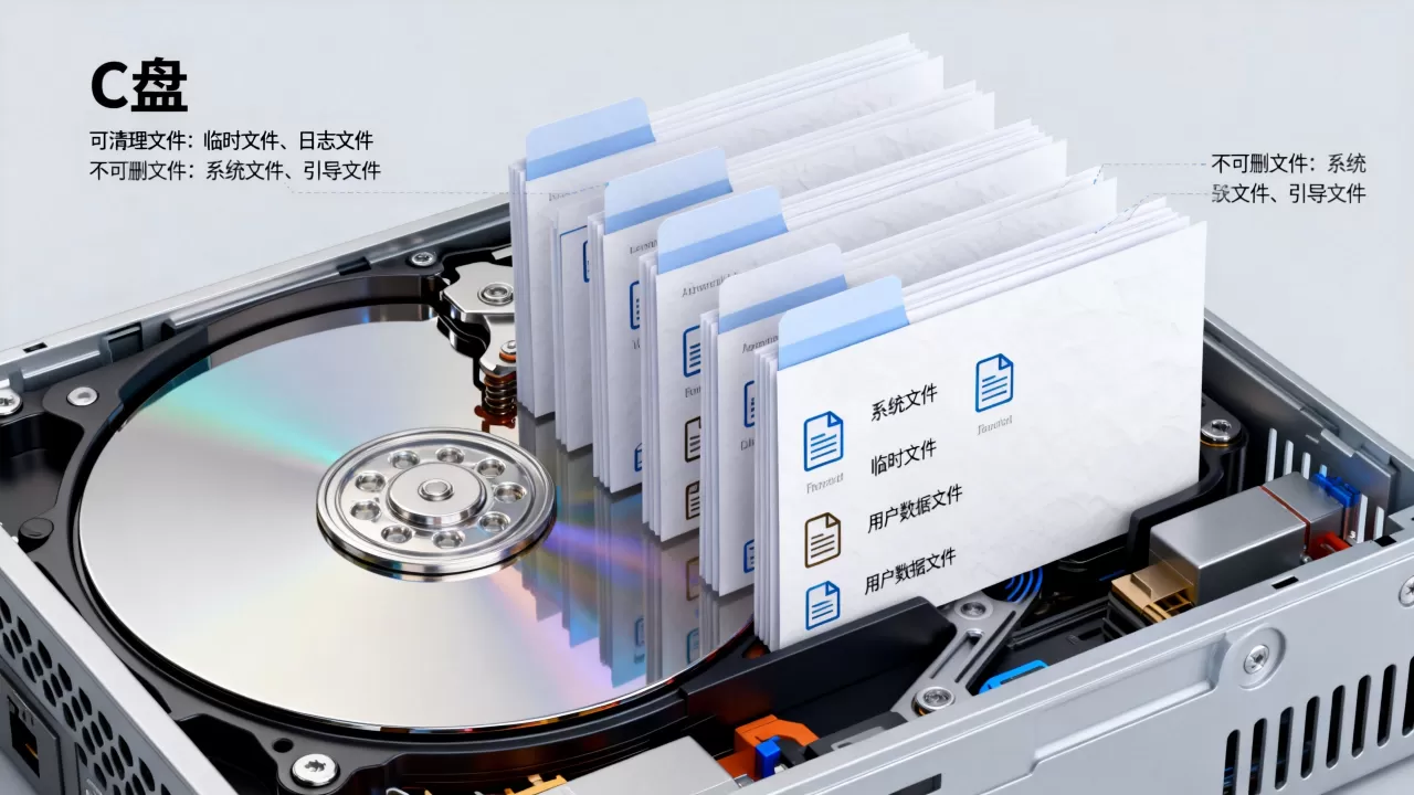 服务器C盘哪些文件可以清理，哪些文件不能删