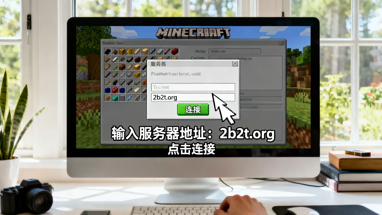 我的世界电脑怎么进入2b2t服务器