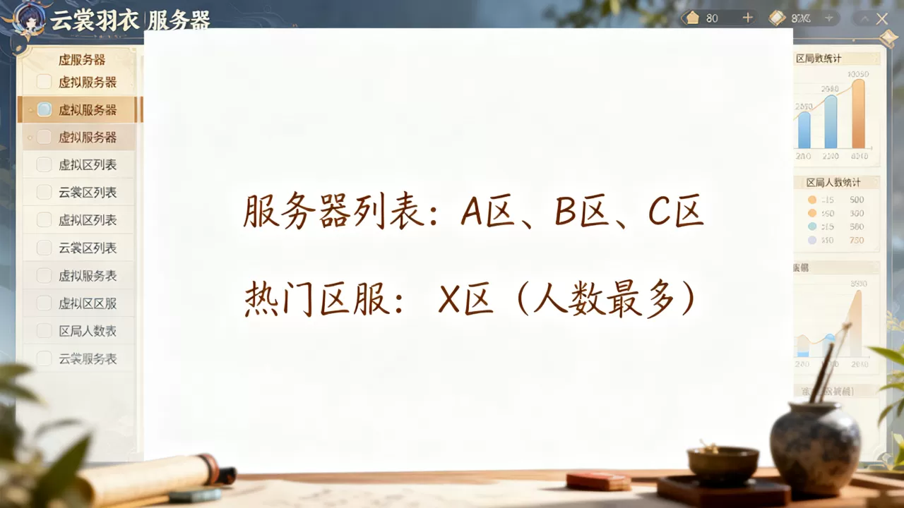 云裳羽衣服务器有哪些？,哪个区服人最多？