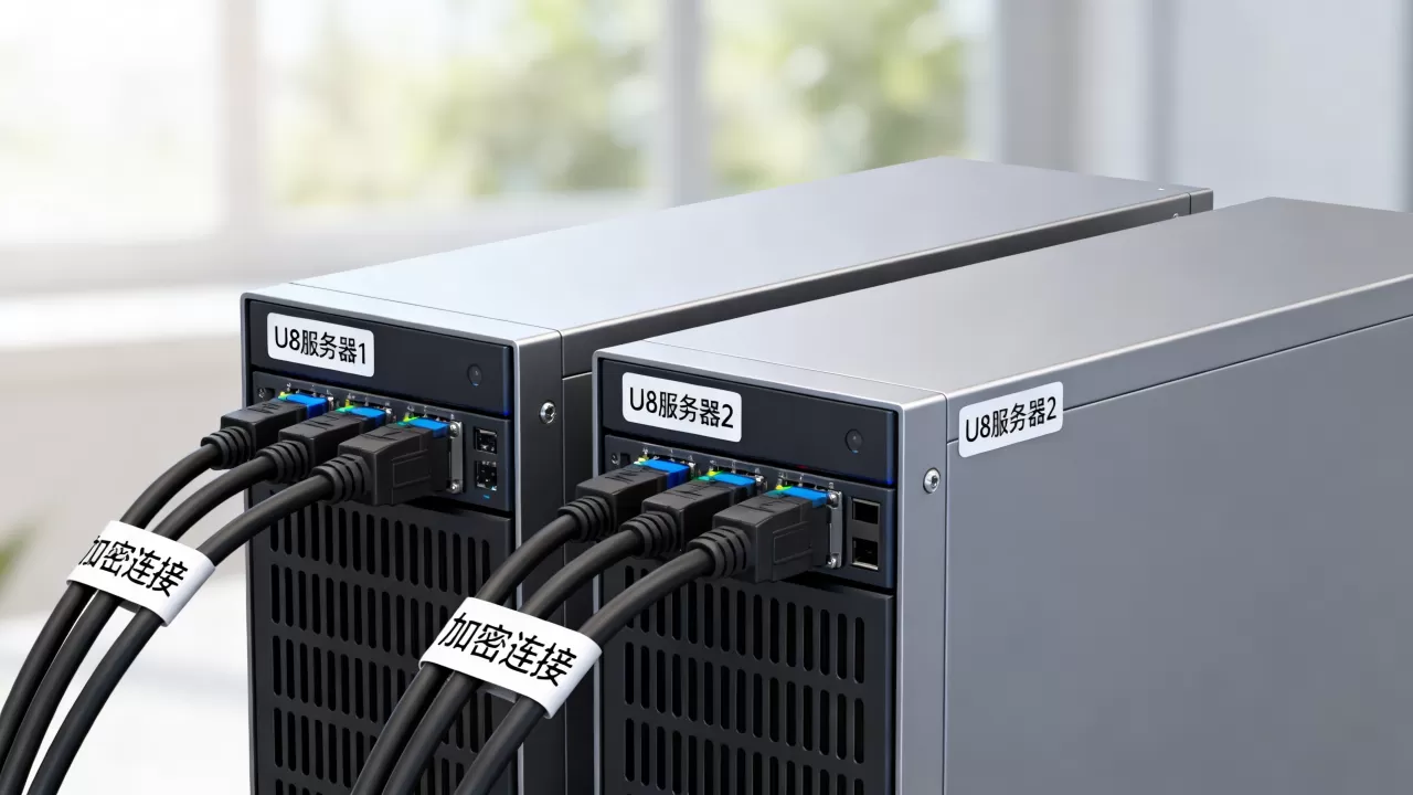 U8两台服务器如何共同使用加密？，怎么设置