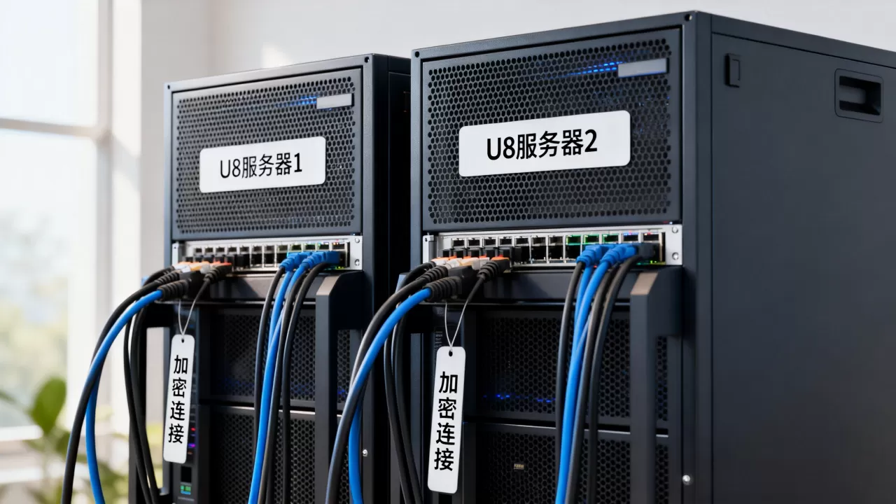 U8两台服务器如何共同使用加密？，怎么设置