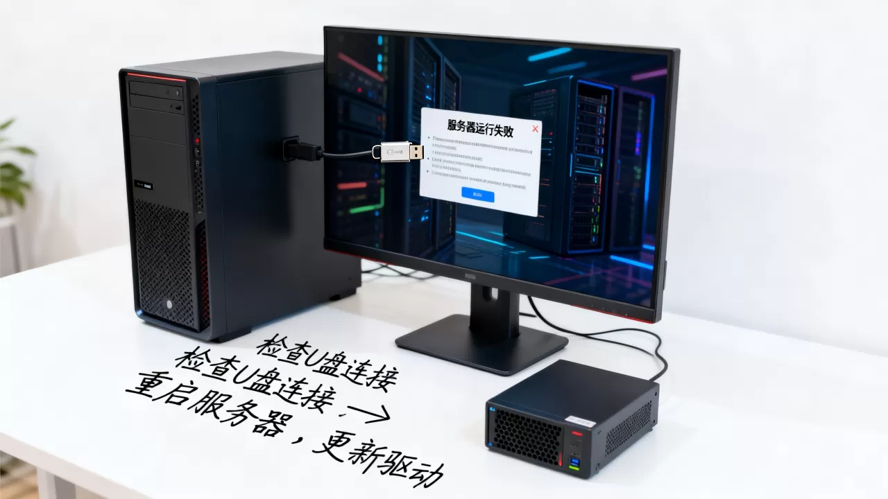 电脑U盘服务器运行失败是怎么回事？，怎么解决
