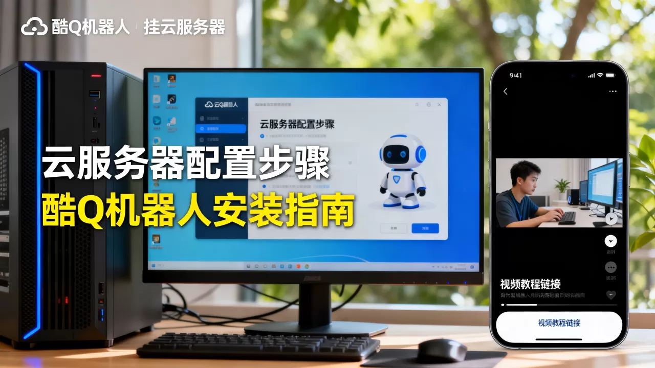 怎么把酷Q机器人挂到云服务器，有视频教程吗？