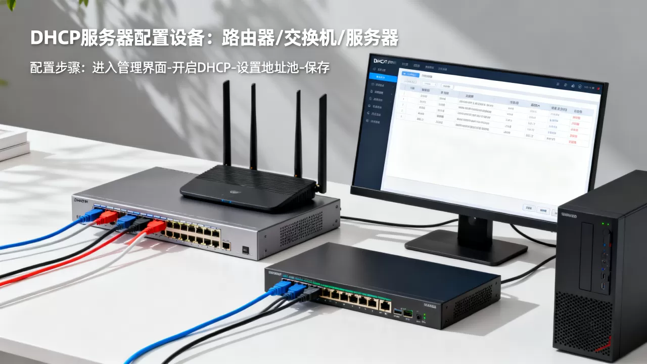 DHCP服务器在哪些设备上配置，怎么设置？