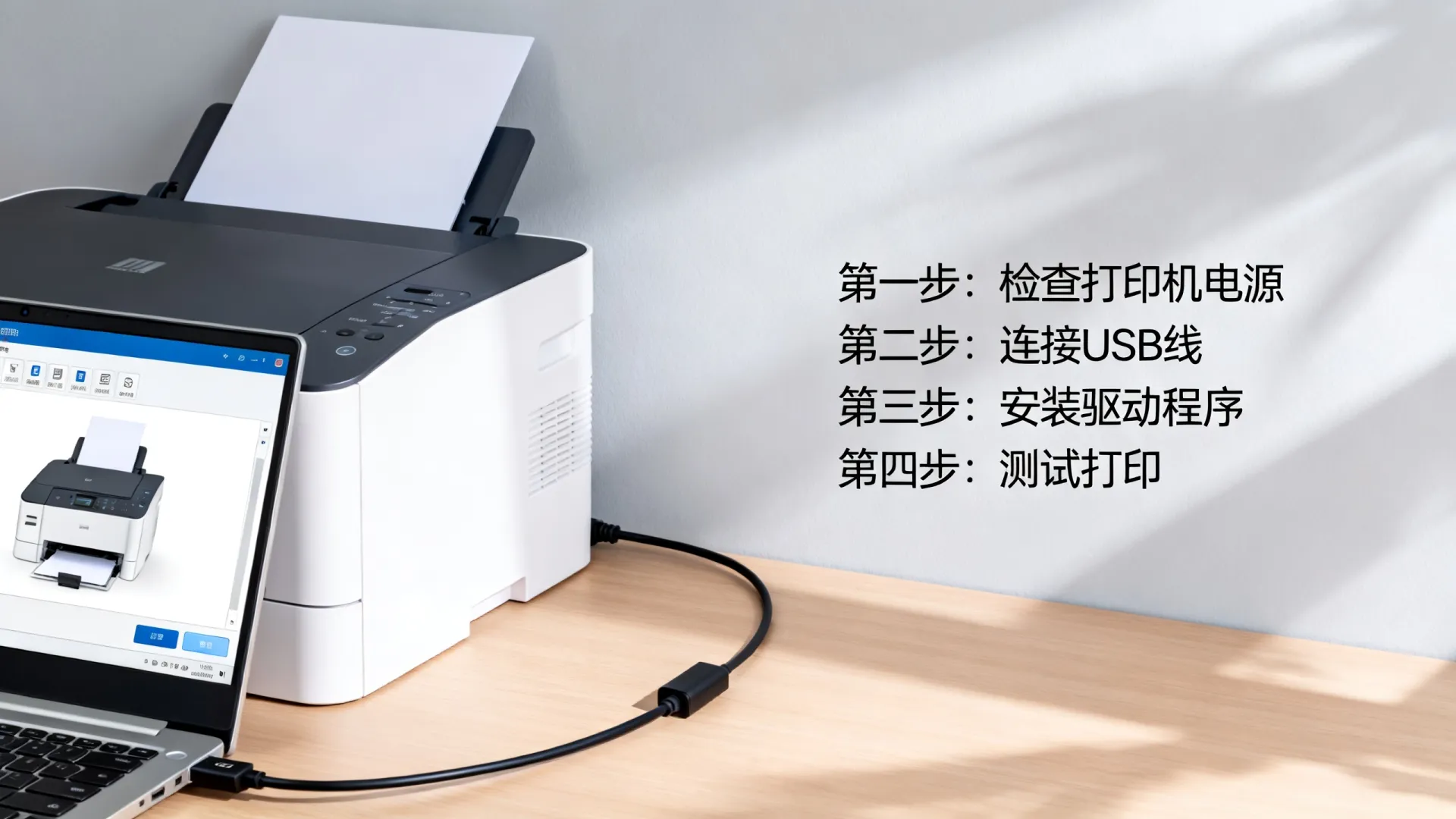 安装打印机连接电脑教程图解