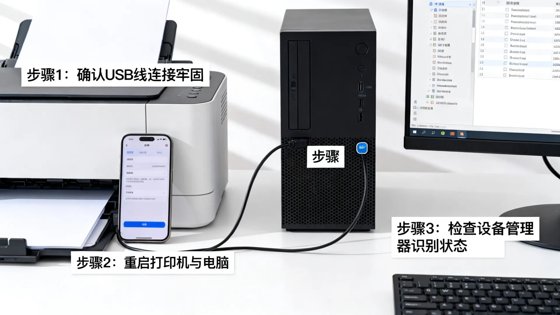 打印机连电脑怎么安装